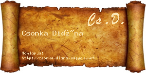 Csonka Diána névjegykártya